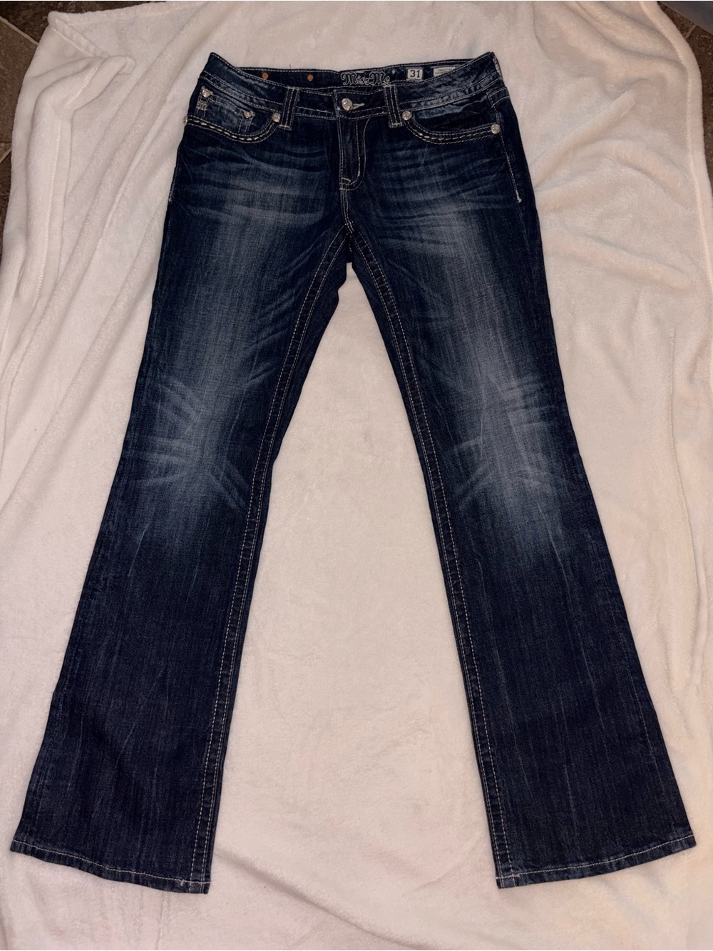 Miss Me Dark Indigo Bootcut Flare Jeans